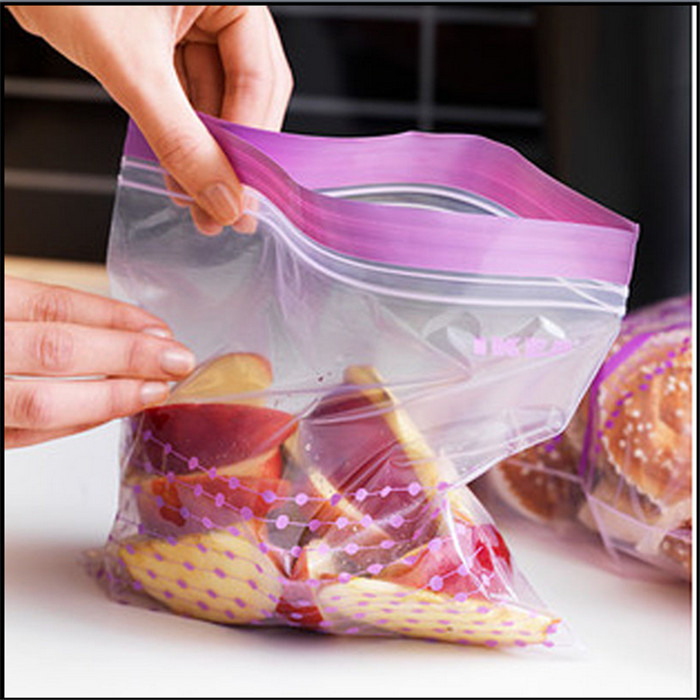Sacos de plástico Resealable para o empacotamento de alimentos, costume
