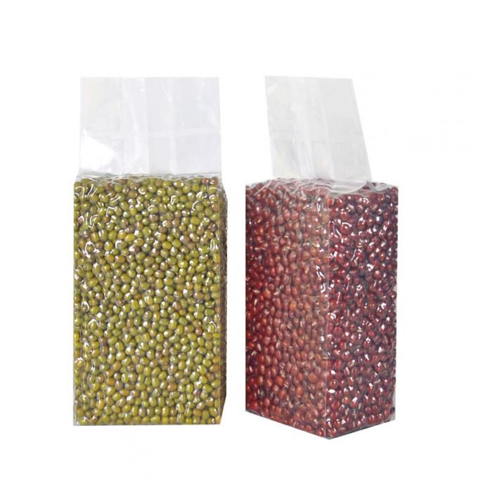 Saco de vácuo transparente personalizado com impressão de grãos variados superfície offset reciclável para uso industrial alimentar 1