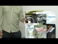 A garrafa impressa feita sob encomenda da bebida do saco de Doypack deu forma ao suporte da folha de alumínio do bocal acima do malote do bico