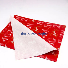 Papel de embrulho de presente de Natal Embalagem de papel de seda vermelho com folha de ouro impressão floral