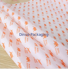 Lenço de papel impresso personalizado com logotipo laranja para presente facial de flor guirlanda de casamento