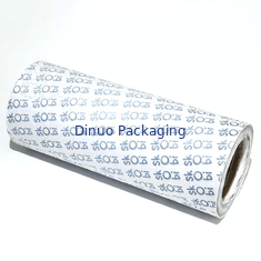 Rolo de papel de seda branco reciclado personalizado com logotipo preto para presente de sapato