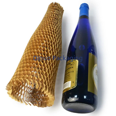 O papel de embalagem Compostable do favo de mel para o amortecimento do vinho envolve o rolo de papel