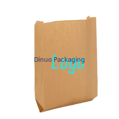 Saco de papel inferior de Kraft da ponta feita sob encomenda do saco do pacote de Logo Printed Biodegradable Candy Gift