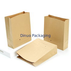 Sacos de papel afastados feitos sob encomenda de Kraft do portador do pão de Logo Print Deli Food Packaging