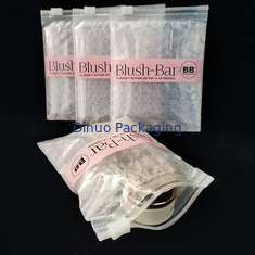 Resistência a choques reutilizável PVC transparente Ziplock Zipper Bolsa de bolhas de maquiagem personalizada Embalagem cosmética