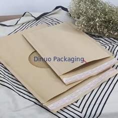 Embalagens personalizadas de casca de mel Coussines onduladas Poly Mailer Embalagens de envio embalado Bolsas de envio de bolhas de papel Kraft