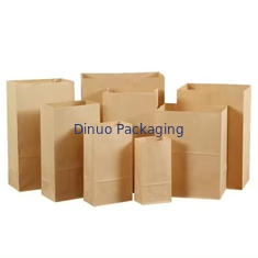 Tamanho personalizado Sacos de papel Kraft castanho descartáveis para pão, sanduíche