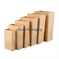 Embalagem de sacos de papel personalizados Saco de papel Kraft de qualidade alimentar reciclável