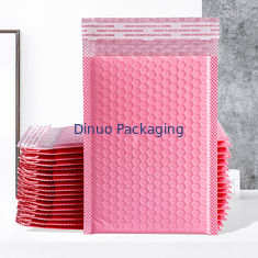 Bolsas de correio protetoras de bolhas 100% recicláveis de design rosa com função à prova d'água para embalagem de produtos