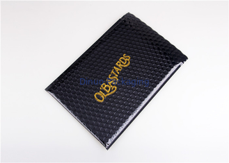 Waterproof envelopes metálicos pretos impressos do transporte, encarregados do envio da correspondência feitos sob encomenda da bolha de 180x165 #CD-DCD