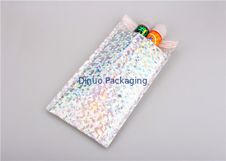 Resistência de choque acolchoada dos envelopes da bolha do encanto encarregados do envio da correspondência holográficos de prata