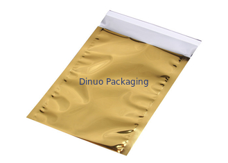 Sacos Resealable da folha de alumínio da cor do ouro, saquinho da folha de alumínio de empacotamento de alimento