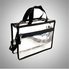 O saco transparente reciclável do zíper do Pvc/armazenamento do curso ensaca com punho