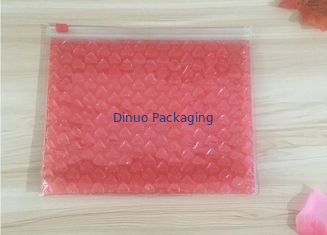 saco plástico de bolhas do PVC da espessura de 0.06-0.1mm/saco plástico do zíper encarregado do envio da correspondência reusável