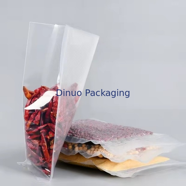 Saco de armazenamento de plástico selado em relevo de vácuo três lados selado saco de vácuo de alimentos textura saco de vácuo em relevo
