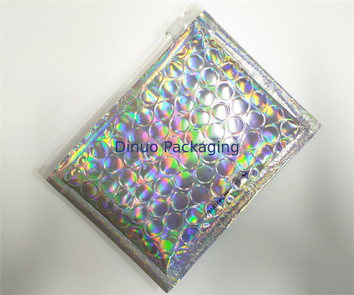 Cor brilhante personalizada dos encarregados do envio da correspondência holográficos da bolha com o fechamento Ziplock reciclável