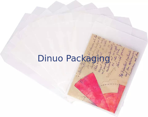 Envelopes personalizados de papel Glassine para fotos de convites de casamento