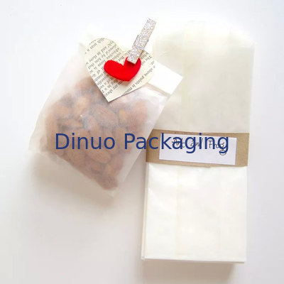Envelopes de vidro biodegradáveis ​​planos forrados em forma de V com fundo pontiagudo Sacos de sanduíche de papel Kraft