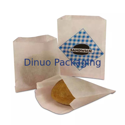 Envelopes de vidro biodegradáveis ​​planos forrados em forma de V com fundo pontiagudo Sacos de sanduíche de papel Kraft
