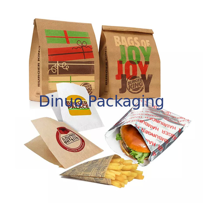 Envelopes de vidro biodegradáveis ​​planos forrados em forma de V com fundo pontiagudo Sacos de sanduíche de papel Kraft