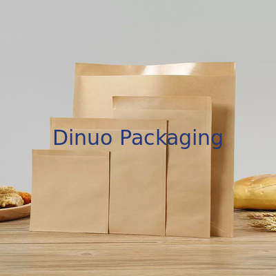 Pacote com 100 envelopes de papel kraft plano biodegradável para sanduíches de biscoito e pipoca