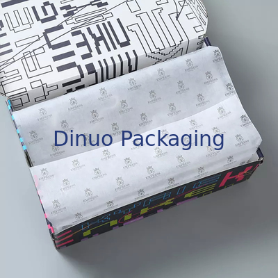 Papel de embrulho branco reciclável para presente de Natal com logotipo personalizado