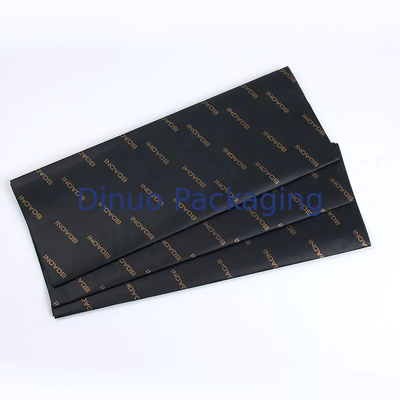 Lenço de papel de embrulho de papel de presente preto de feliz aniversário de Natal logotipo personalizado para roupas de sapato