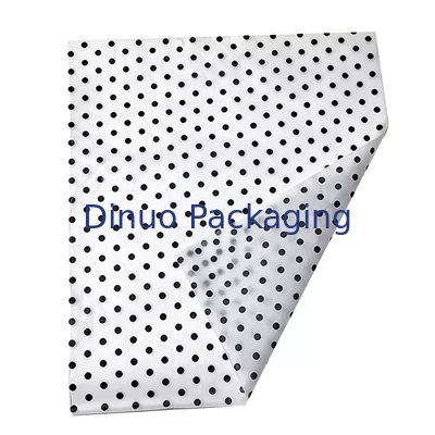 Lenço de papel de seda de duas cores de fundo guingão de bolinhas para caixa de sapato esmalte