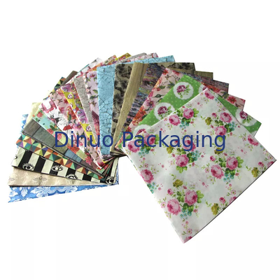 Lenço de papel de seda de duas cores de fundo guingão de bolinhas para caixa de sapato esmalte