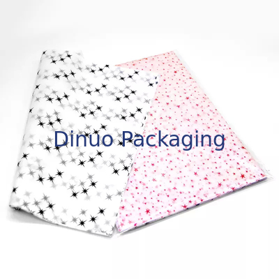 Lenço de papel de seda de duas cores de fundo guingão de bolinhas para caixa de sapato esmalte