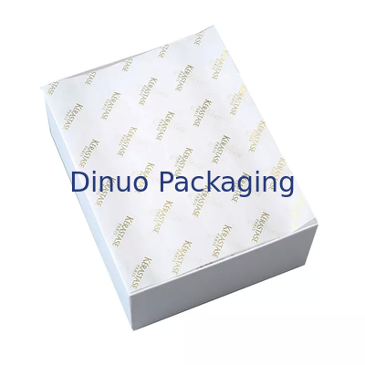 Saco/jóias de papel de seda branco e dourado da marca para bolsa feminina/jóias