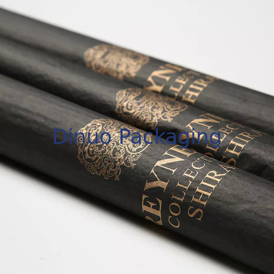 Lenços de papel decorativos de luxo com carimbo dourado para embalagem de presente para roupas de calçados
