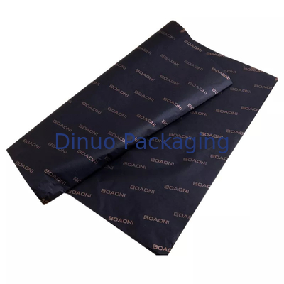 Folhas de papel de seda 22 g/m2 para impressão de logotipo em rolo de marca biodegradável descartável