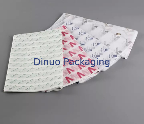 Papel de seda colorido com impressão de logotipo para roupas de presente de casamento de feriado de aniversário