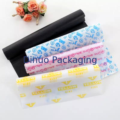 Papel de seda colorido com impressão de logotipo para roupas de presente de casamento de feriado de aniversário