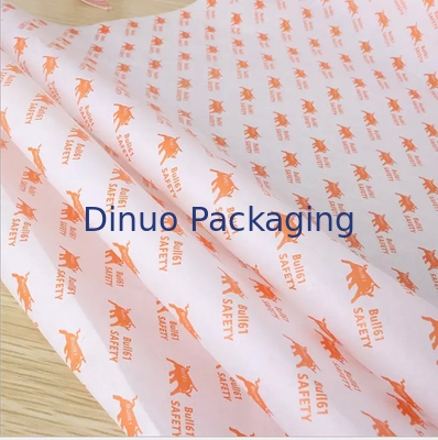 Lenço de papel impresso personalizado com logotipo laranja para presente facial de flor guirlanda de casamento