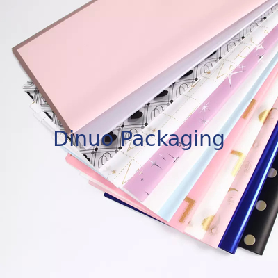 Folhas de papel de seda de polpa de madeira de folha de ouro personalizadas para presente de ouro rosa