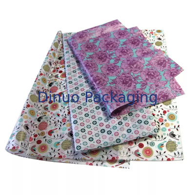 Lenço de papel de embrulho reciclado sem ácido com estampa de leopardo para roupas de presente de aniversário