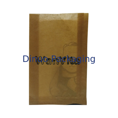 Foods Sacos de papel de cera biodegradável translúcido com tira adesiva Reforço Envelopes Glassine