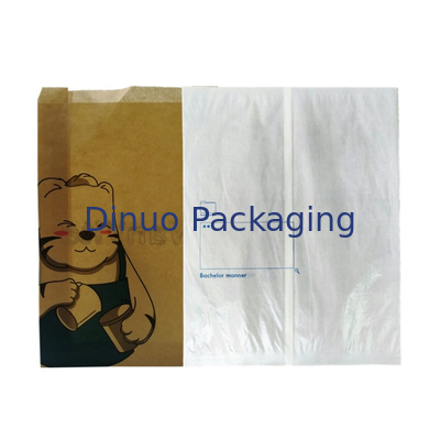 Foods Sacos de papel de cera biodegradável translúcido com tira adesiva Reforço Envelopes Glassine