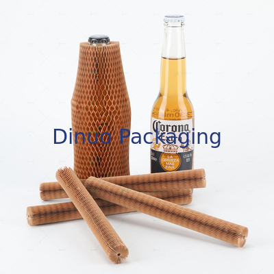 Favo de mel que amortece o vinho Kraft da luva do papel que envolve a proteção de empacotamento do rolo