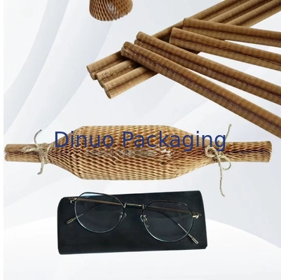 Empacotamento cosmético Degradable de Mesh Sleeve For Glass Bottle do papel de envolvimento do favo de mel
