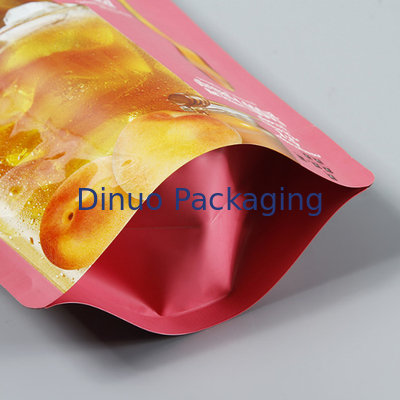 Malote plástico biodegradável feito sob encomenda Straw Fruits Juice Pouch Bag do bico da folha de alumínio