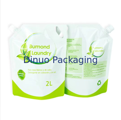 Suporte da impressão de entalhe acima do saco do malote do sabão de líquido do detergente para a roupa do malote 1L 2L do bico