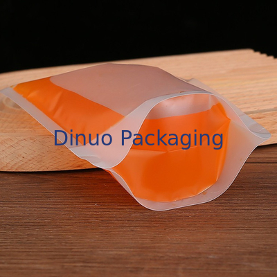 Suporte transparente impresso feito sob encomenda do produto comestível acima do saco de água potável plástico do malote do bico