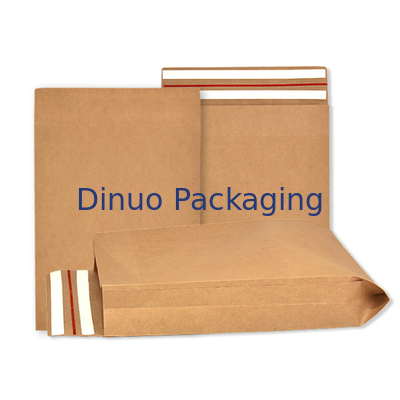 100% sacos de papel puros recicláveis do encarregado do envio da correspondência com o reforço em lados e em parte inferior