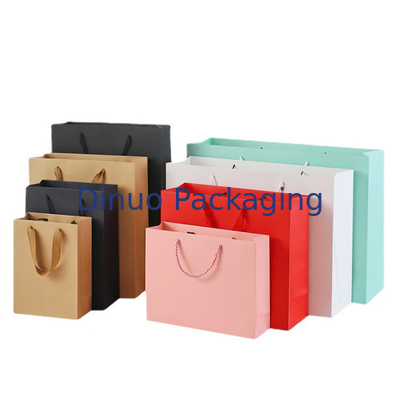 O saco superior biodegradável reusável do punho personalizou o saco de empacotamento do presente do papel de embalagem