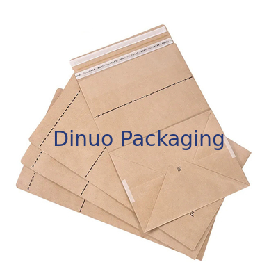 Saco inferior liso feito sob encomenda de Logo Printing Biodegradable Kraft Paper para o transporte do pacote