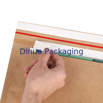 Do saco de papel biodegradável do encarregado do envio da correspondência de 100% lados autoadesivos do selo Kraft e reforço inferior